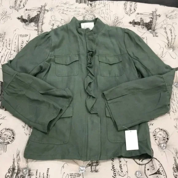 HINGE Ruffle Utility Jacket - Picture 3 of 7